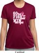 Breast Cancer Awareness Go Fight Win Ladies Moisture Wicking Shirt
