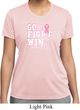 Breast Cancer Awareness Go Fight Win Ladies Moisture Wicking Shirt
