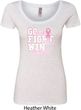 Breast Cancer Awareness Go Fight Win Ladies Scoop Neck Shirt