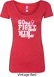 Breast Cancer Awareness Go Fight Win Ladies Scoop Neck Shirt