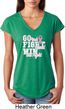 Breast Cancer Awareness Go Fight Win Ladies Tri Blend V-Neck Shirt
