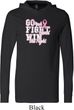 Breast Cancer Awareness Go Fight Win Lightweight Hoodie Tee