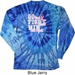 Breast Cancer Awareness Go Fight Win Long Sleeve Tie Dye Shirt