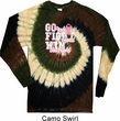 Breast Cancer Awareness Go Fight Win Long Sleeve Tie Dye Shirt