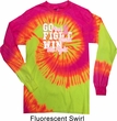 Breast Cancer Awareness Go Fight Win Long Sleeve Tie Dye Shirt