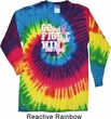 Breast Cancer Awareness Go Fight Win Long Sleeve Tie Dye Shirt
