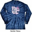 Breast Cancer Awareness Go Fight Win Long Sleeve Tie Dye Shirt