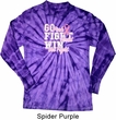 Breast Cancer Awareness Go Fight Win Long Sleeve Tie Dye Shirt