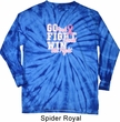 Breast Cancer Awareness Go Fight Win Long Sleeve Tie Dye Shirt