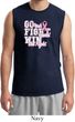 Breast Cancer Awareness Go Fight Win Mens Muscle Shirt