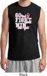 Breast Cancer Awareness Go Fight Win Mens Muscle Shirt