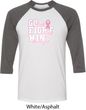 Breast Cancer Awareness Go Fight Win Mens Raglan Shirt