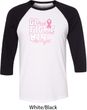 Breast Cancer Awareness Go Fight Win Mens Raglan Shirt