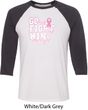 Breast Cancer Awareness Go Fight Win Mens Raglan Shirt