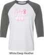 Breast Cancer Awareness Go Fight Win Mens Raglan Shirt