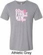 Breast Cancer Awareness Go Fight Win Mens Tri Blend Crewneck Shirt