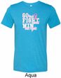 Breast Cancer Awareness Go Fight Win Mens Tri Blend Crewneck Shirt