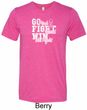 Breast Cancer Awareness Go Fight Win Mens Tri Blend Crewneck Shirt