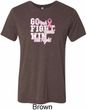 Breast Cancer Awareness Go Fight Win Mens Tri Blend Crewneck Shirt