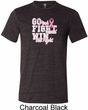 Breast Cancer Awareness Go Fight Win Mens Tri Blend Crewneck Shirt