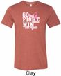 Breast Cancer Awareness Go Fight Win Mens Tri Blend Crewneck Shirt