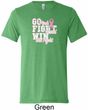 Breast Cancer Awareness Go Fight Win Mens Tri Blend Crewneck Shirt
