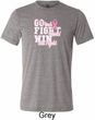 Breast Cancer Awareness Go Fight Win Mens Tri Blend Crewneck Shirt