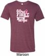 Breast Cancer Awareness Go Fight Win Mens Tri Blend Crewneck Shirt