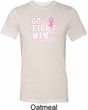 Breast Cancer Awareness Go Fight Win Mens Tri Blend Crewneck Shirt