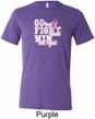 Breast Cancer Awareness Go Fight Win Mens Tri Blend Crewneck Shirt