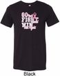 Breast Cancer Awareness Go Fight Win Mens Tri Blend Crewneck Shirt