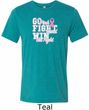 Breast Cancer Awareness Go Fight Win Mens Tri Blend Crewneck Shirt