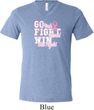 Breast Cancer Awareness Go Fight Win Mens Tri Blend V-neck Shirt