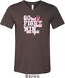 Breast Cancer Awareness Go Fight Win Mens Tri Blend V-neck Shirt