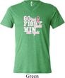 Breast Cancer Awareness Go Fight Win Mens Tri Blend V-neck Shirt