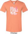Breast Cancer Awareness Go Fight Win Mens Tri Blend V-neck Shirt