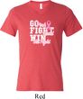 Breast Cancer Awareness Go Fight Win Mens Tri Blend V-neck Shirt