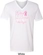 Breast Cancer Awareness Go Fight Win Mens V-Neck Shirt