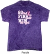 Breast Cancer Awareness Go Fight Win Mineral Tie Dye Shirt
