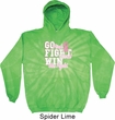 Breast Cancer Awareness Go Fight Win Tie Dye Hoodie