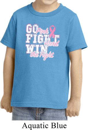 Breast Cancer Awareness Go Fight Win Toddler Shirt