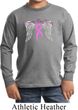 Breast Cancer Awareness Heaven Can Wait Kids Long Sleeve Shirt