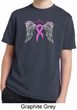 Breast Cancer Awareness Heaven Can Wait Kids Moisture Wicking Shirt