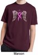 Breast Cancer Awareness Heaven Can Wait Kids Moisture Wicking Shirt