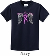 Breast Cancer Awareness Heaven Can Wait Kids Shirt