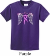 Breast Cancer Awareness Heaven Can Wait Kids Shirt