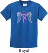 Breast Cancer Awareness Heaven Can Wait Kids Shirt