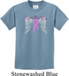 Breast Cancer Awareness Heaven Can Wait Kids Shirt