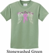 Breast Cancer Awareness Heaven Can Wait Kids Shirt