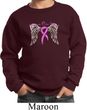 Breast Cancer Awareness Heaven Can Wait Kids Sweat Shirt
